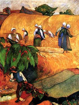 Paul Gauguin Harvest Scene oil painting image